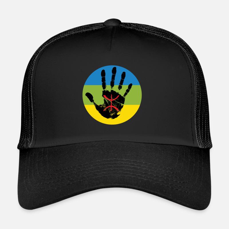 AMAZIGH BERBER KABYLE Z AMAZIGH - Trucker Cap - Schwarz/Schwarz
