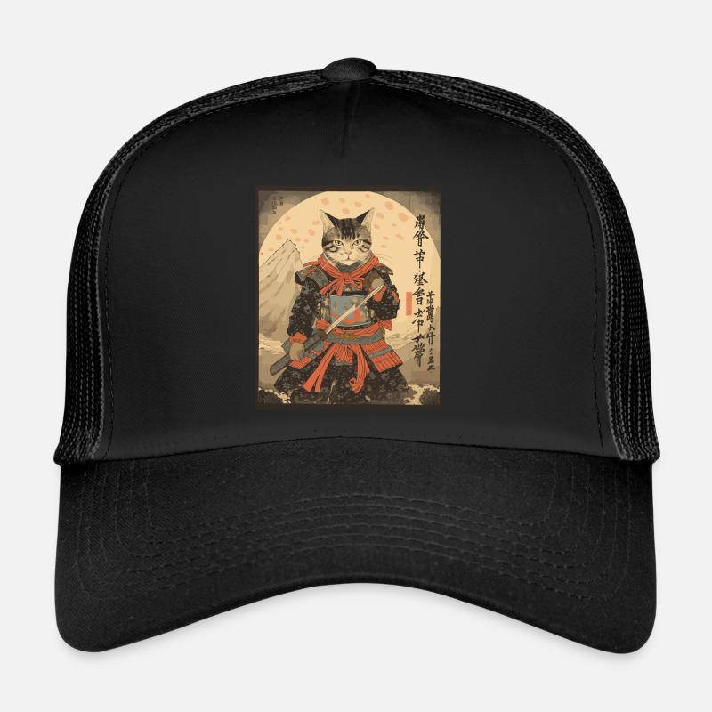 Épée de samouraï Ninja Cat | Meow Warrior Casquette trucker 