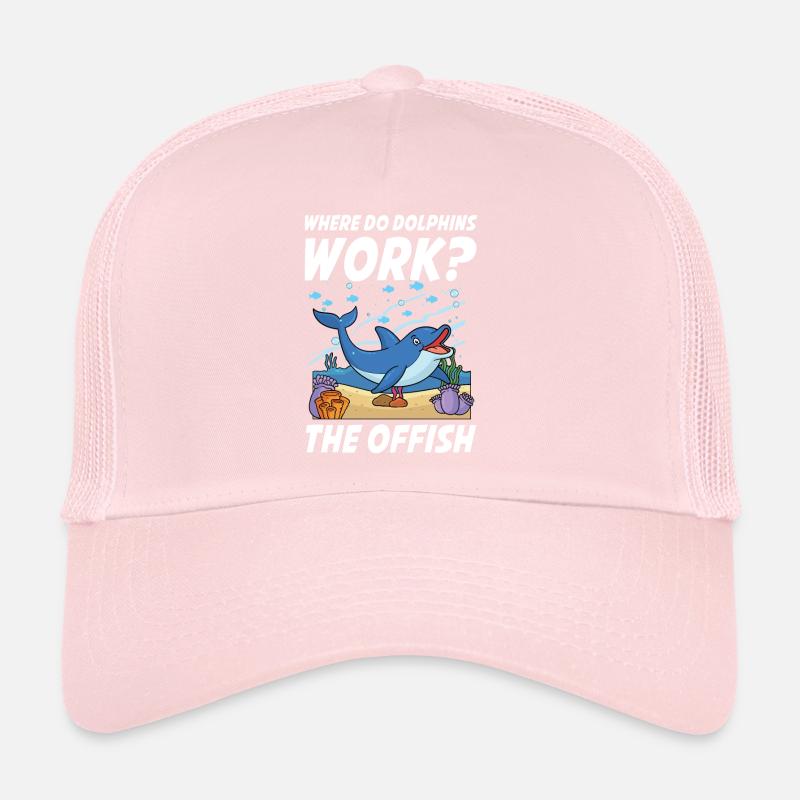 Where Do Dophins Work The Offish Trucker Cap