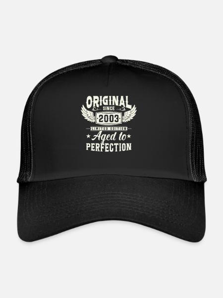 Millésime 2003 - Casquette trucker  - noir/noir - Devant
