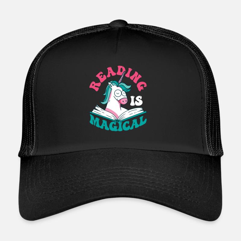 Reading is magical book lover unicorn teacher Trucker Cap