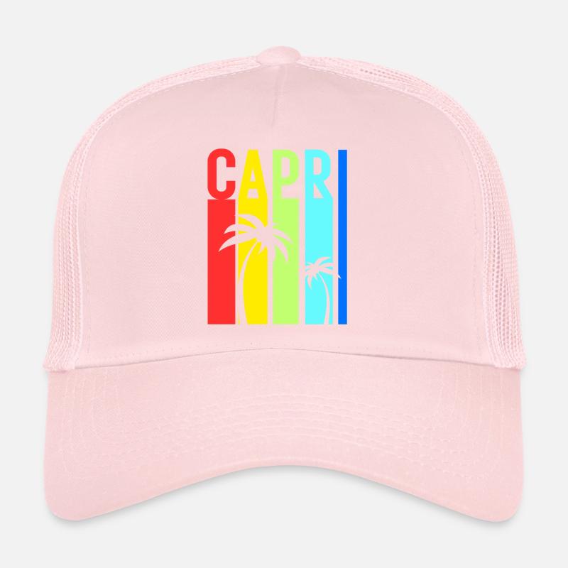 Capri Italie Île Méditerranée Idée de vacances Casquette trucker 