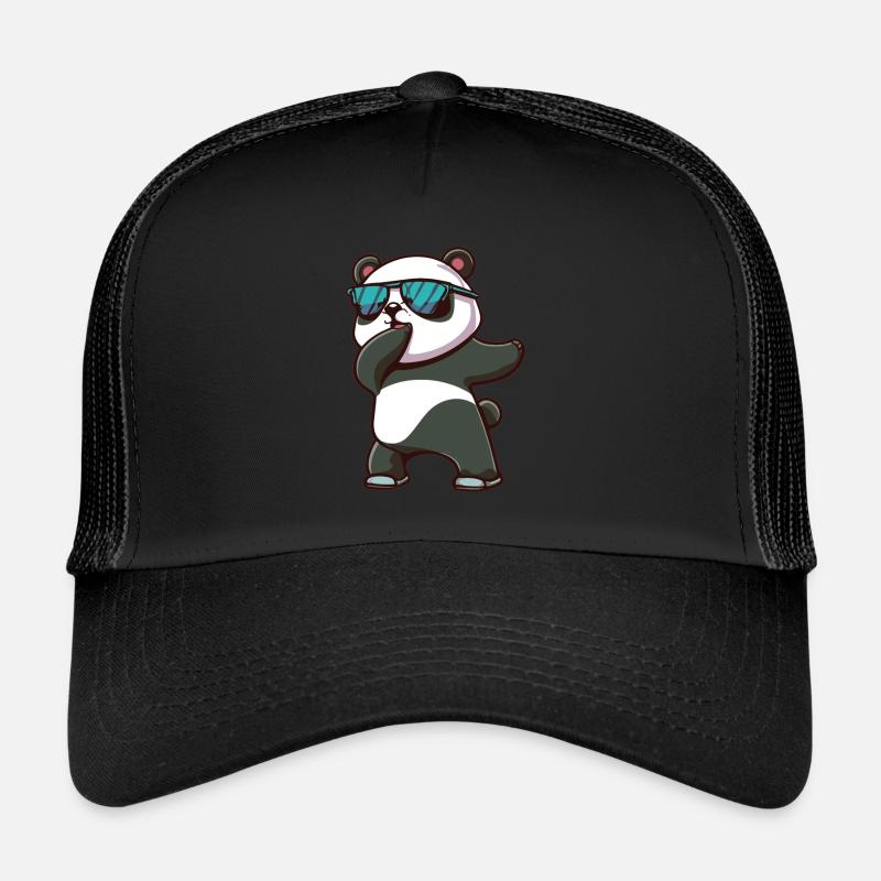 Panda Dabbing Panda Pandas Panda Baby - Trucker Cap - Schwarz/Schwarz