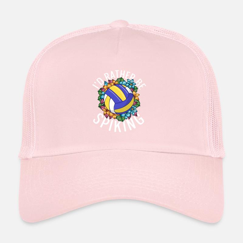 Volleyball Player I'd Rather Be Spiking Setter Blo Trucker Cap