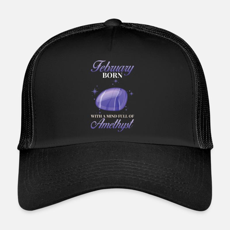 Pierre de naissance Améthyste de février Casquette trucker 