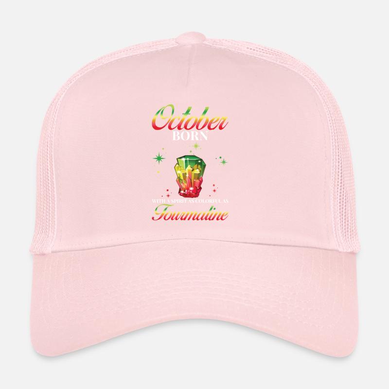 Pierre de naissance Octobre Tourmaline Casquette trucker 