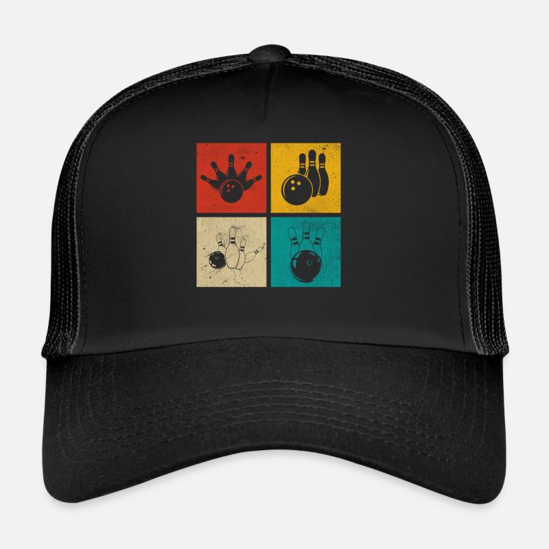 Bowling - Trucker Cap - Schwarz/Schwarz