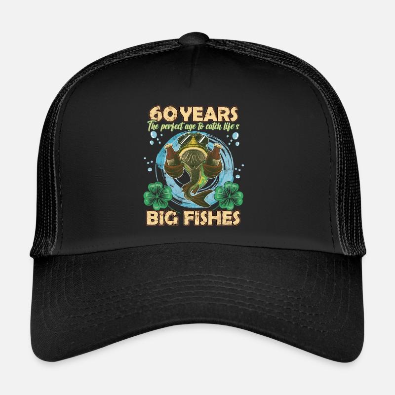 60 ans anniversaire drôle pêcheur pêche Casquette trucker 