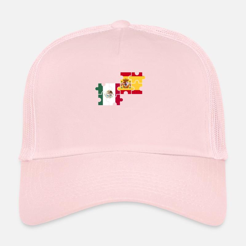 Mexique Espagne Drapeau Mexicains espagnols Casquette trucker 