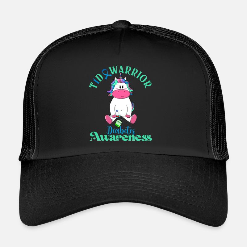 T1D Warrior Diabetes Awarness - Trucker Cap - black/black