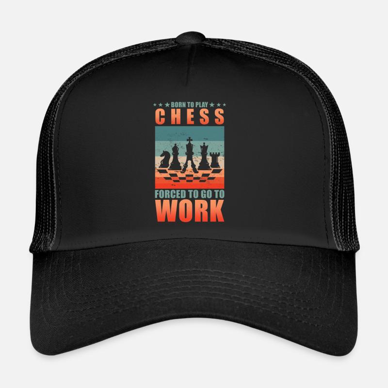 Chess Chess players forced to work - Trucker Cap - black/black