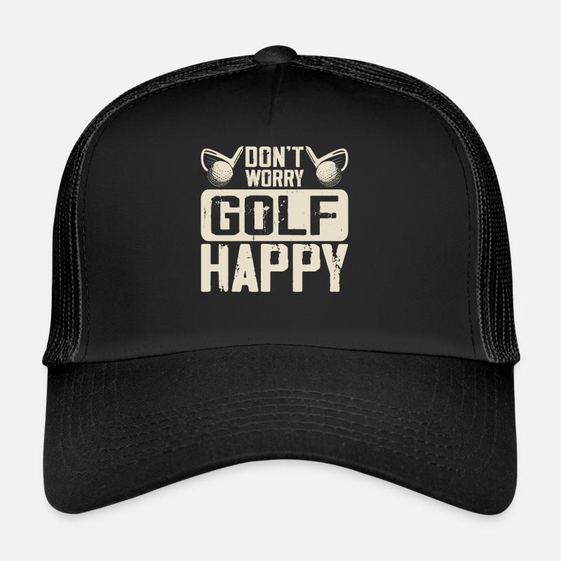 Golf Golfer - Trucker Cap - Schwarz/Schwarz