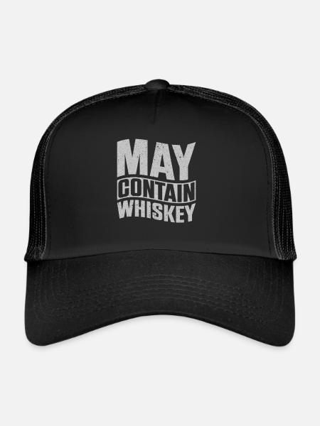 May Contain Whiskey - Trucker Cap - Schwarz/Schwarz