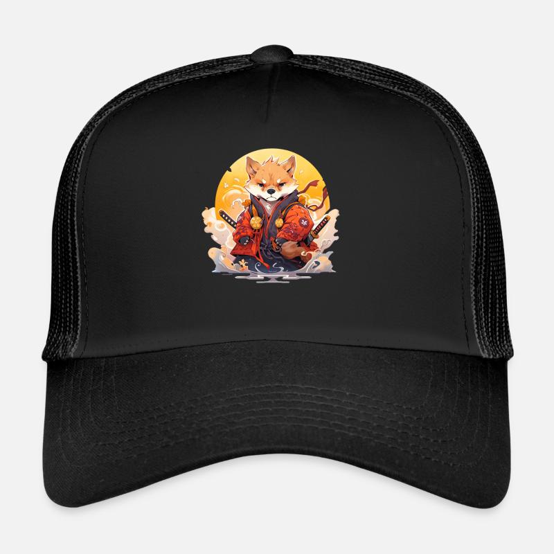 Asia Corki Japanese Samurai Samurai - Trucker Cap - black/black