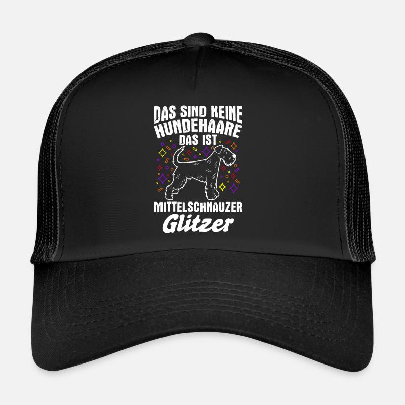 Das Sind Keine Hunde Haare Das Ist Mittelschnauzer - Trucker Cap - Schwarz/Schwarz