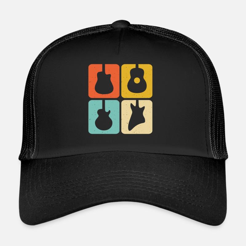 Gitarrist Gitarre - Trucker Cap - Schwarz/Schwarz
