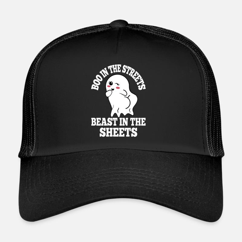 Boo In The Streets Beast In The Sheets Playful Trucker Cap