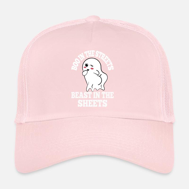 Boo Dans Les Rues Bête Dans Les Draps Ludique Casquette trucker 