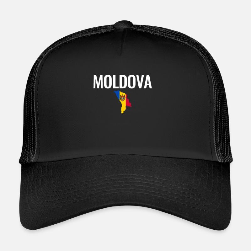 Moldavie Carte Drapeau moldave Casquette trucker 