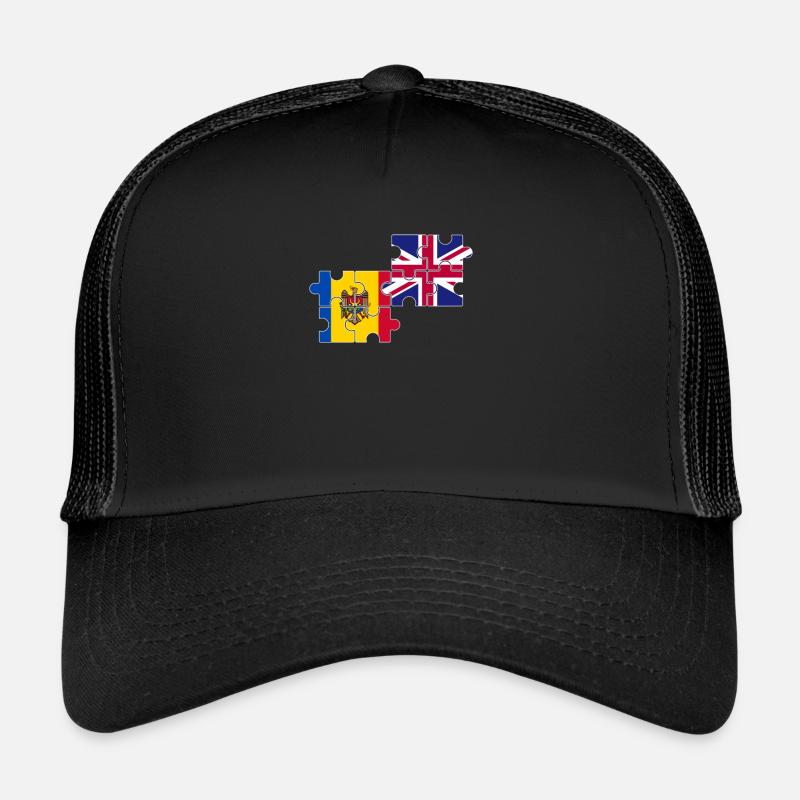 Moldavie Drapeau du Royaume-Uni Moldaves britanniques Casquette trucker 