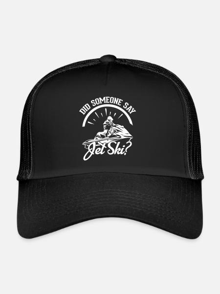 Quelqu’un a dit jet ski? - Casquette trucker  - noir/noir - Devant