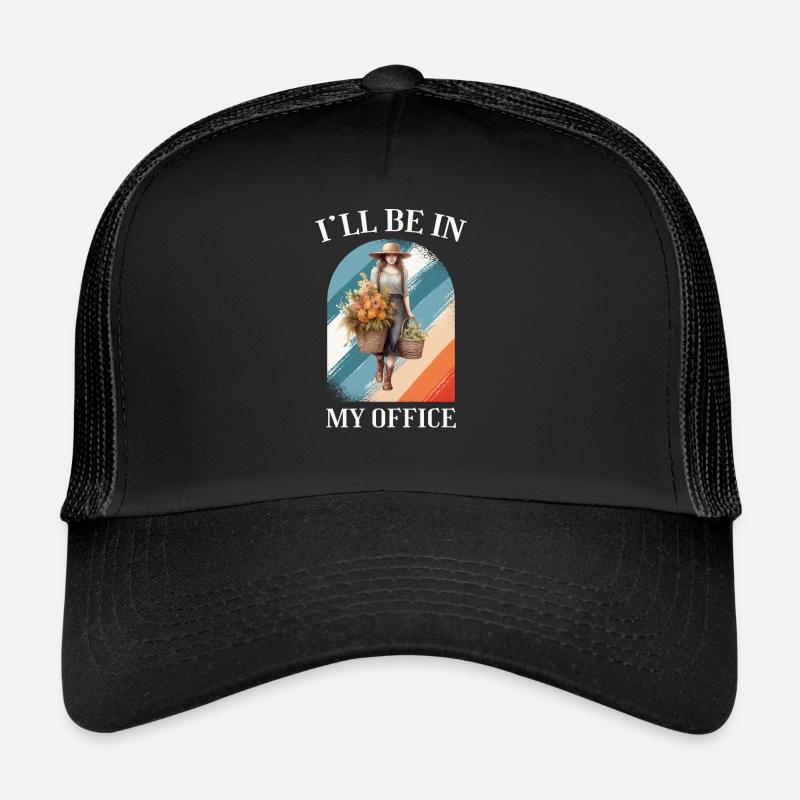 Gärtner Gartenpflanze Blumen-Gärtner Gärtnerin - Trucker Cap - Schwarz/Schwarz