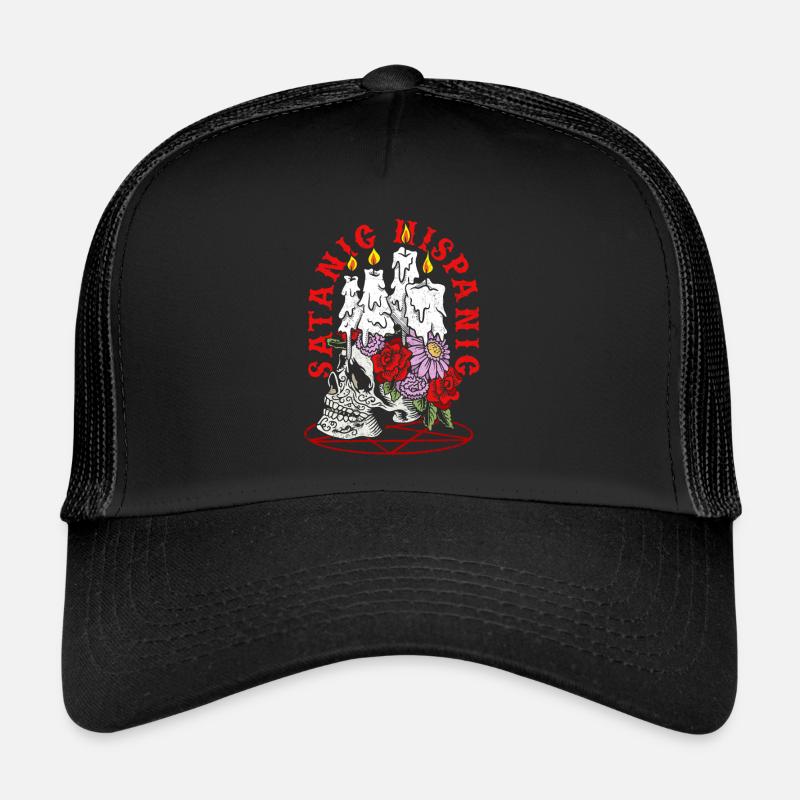 Satanic Hispanic Pentagram Mexican Occult Baphomet Trucker Cap