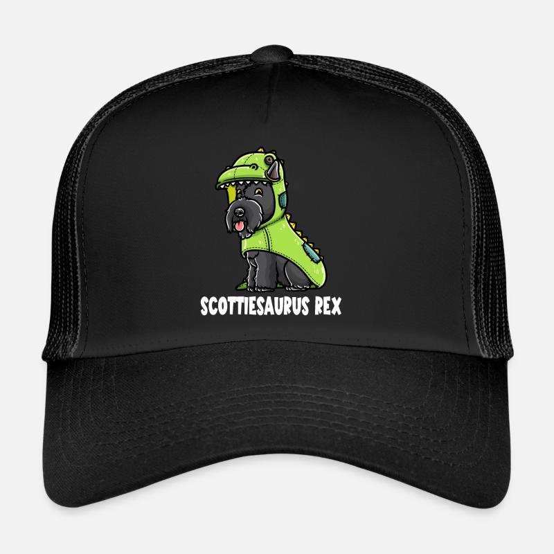 Scottish Terrier Hund Im Dinosaurier-Kostüm Trucker Cap