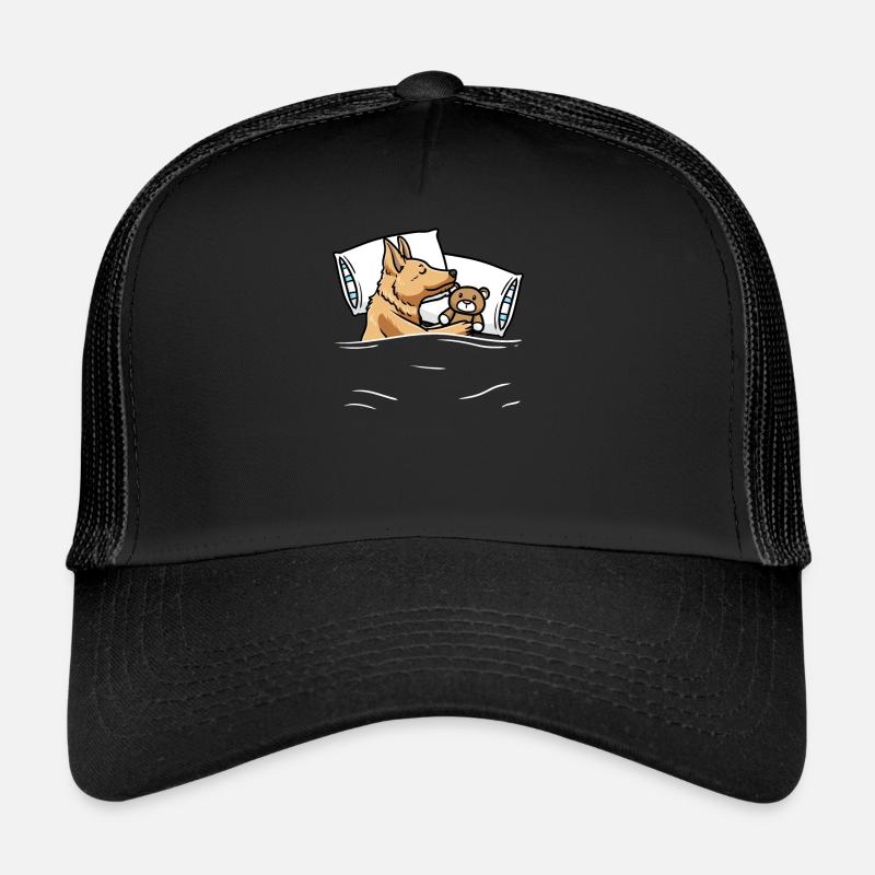 Perro Pastor Vasco Chien dormant avec une peluche Casquette trucker 