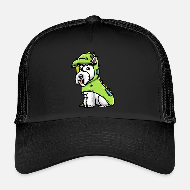Scottish Terrier Hund Im Dinosaurier-Kostüm Trucker Cap