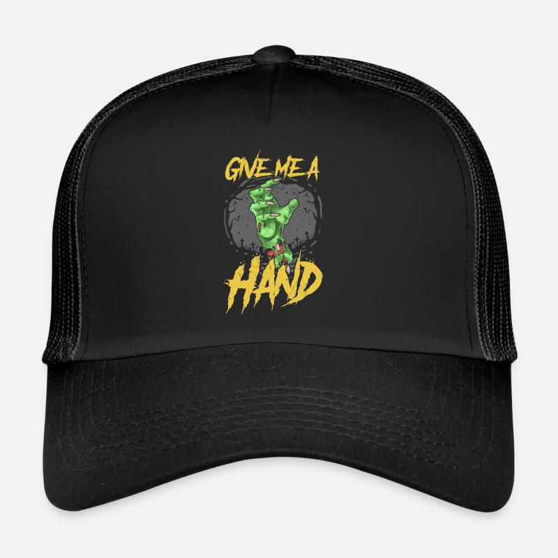 Donnez-moi un coup de main effrayant Halloween Casquette trucker 