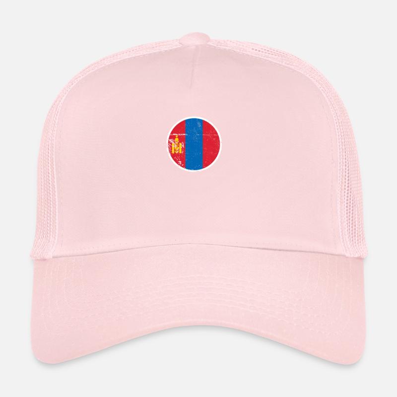 Mongolia Vintage Mongolian Flag Mongol Trucker Cap
