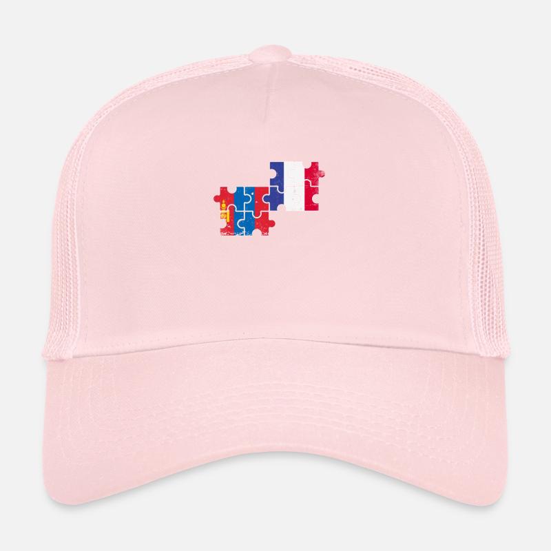 Mongolei Frankreich Vintage Flagge Mongolisch Trucker Cap