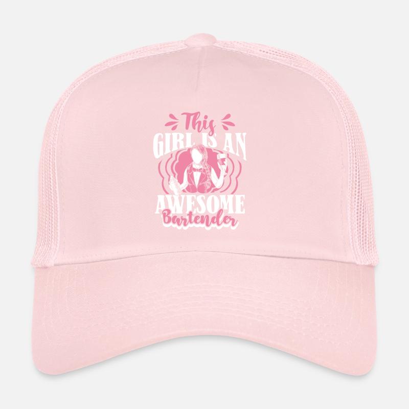 This Girl Is An Awesome Bartender Bartender Barmaid Trucker Cap