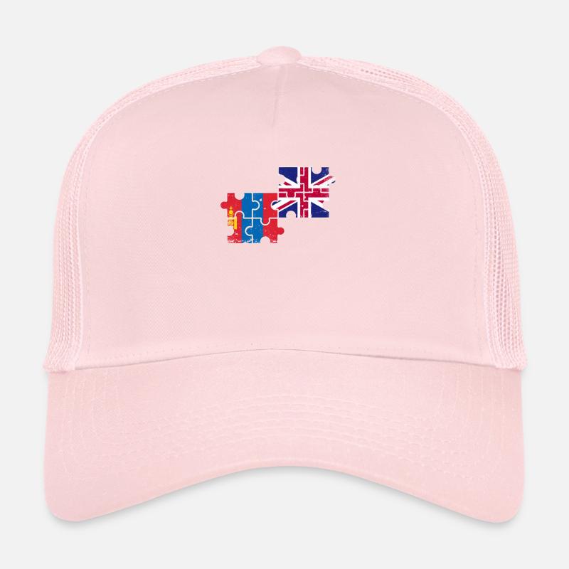 Mongolia UK Vintage Flag Brit Mongol Trucker Cap