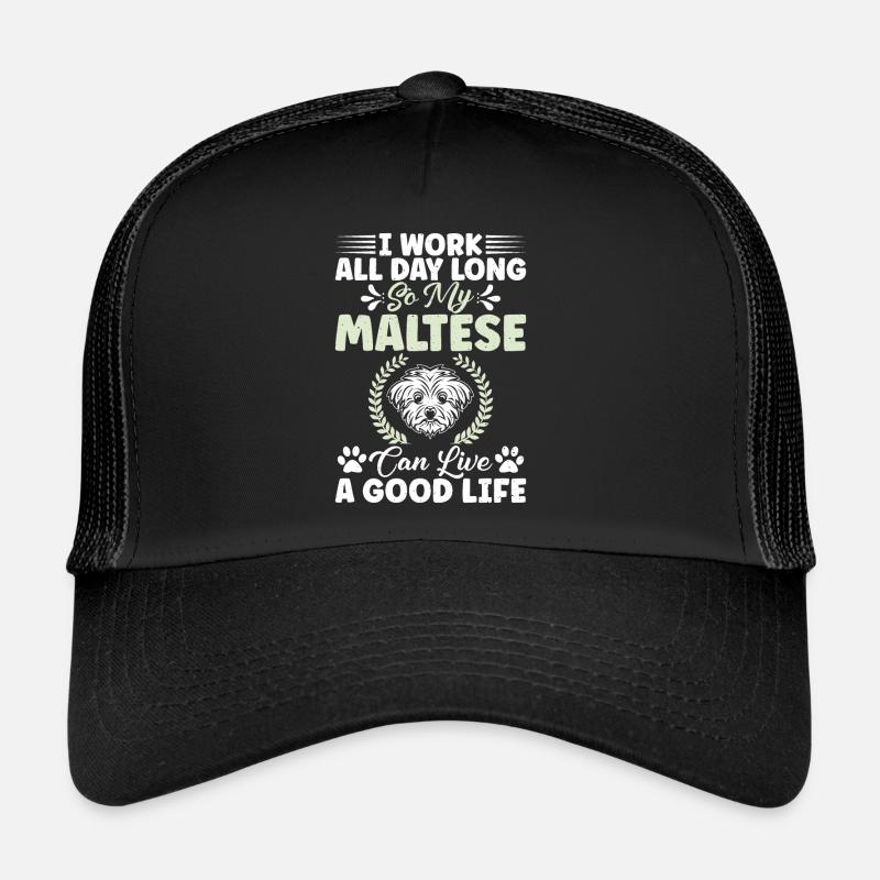 Cadeaux de propriétaire maltais Casquette trucker 
