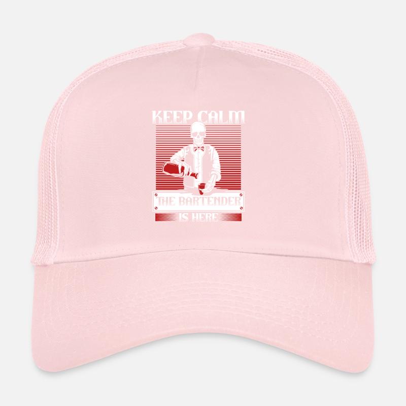 Keep Calm The Bartender Is Here Mixologist Trucker Cap