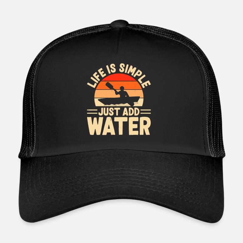 Kajak Kajakfahrer Kajaker - Trucker Cap - Schwarz/Schwarz