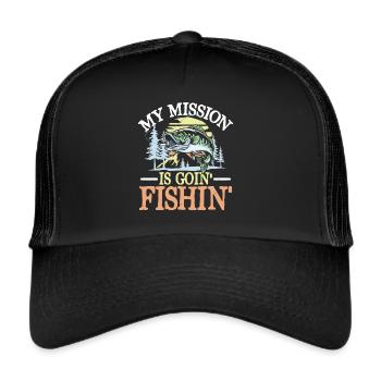 Pêcheurs et pêcheurs dans le sport de la pêche Petri Heil - Casquette trucker  - noir/noir - Devant