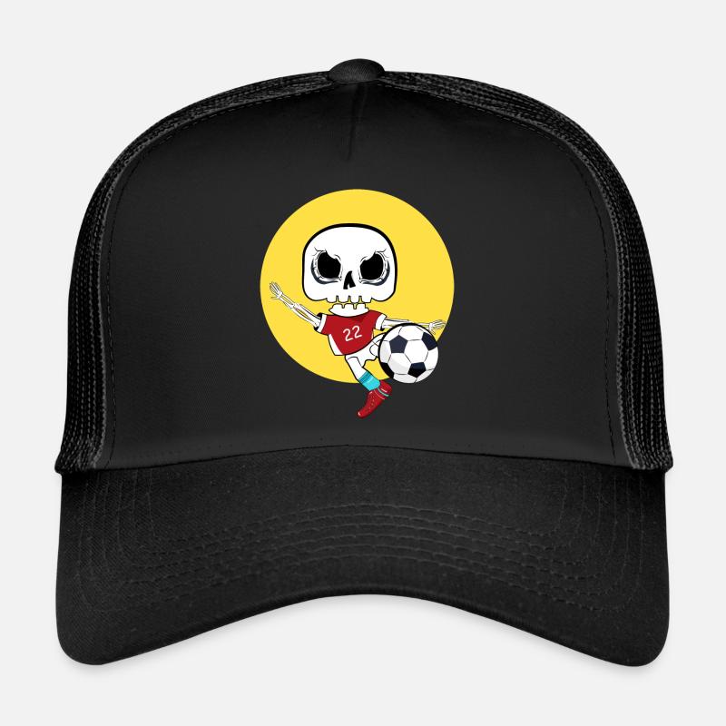 Skeleton Playing Soccer Trucker Cap