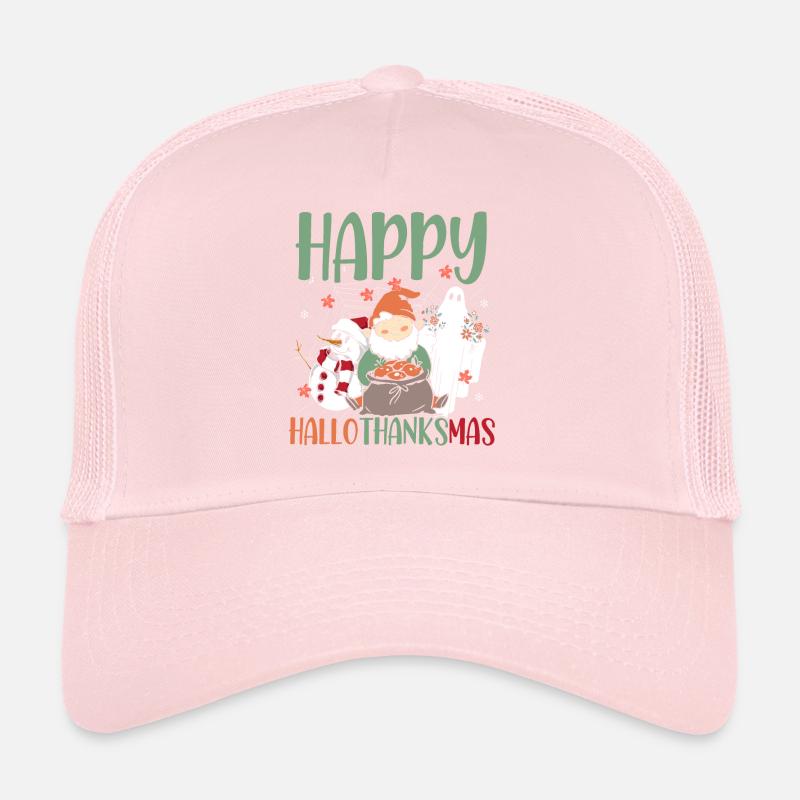 Hallothanksmas Halloween Thanksgiving Noël Casquette trucker 