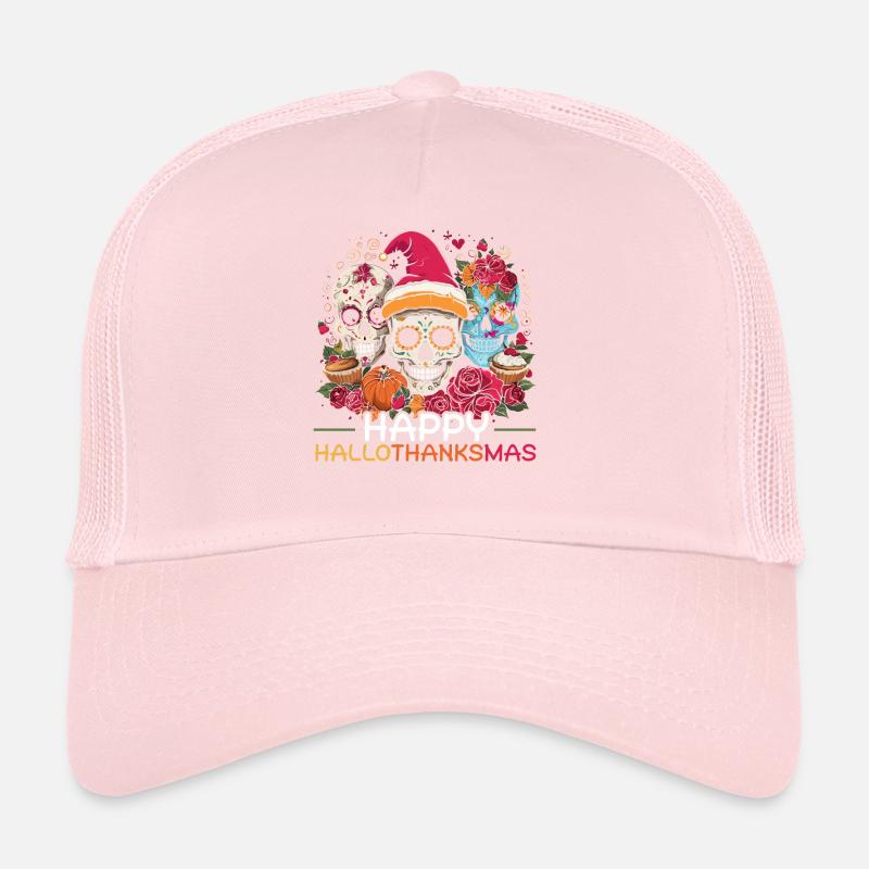 Hallothanksmas Halloween Thanksgiving Noël Casquette trucker 