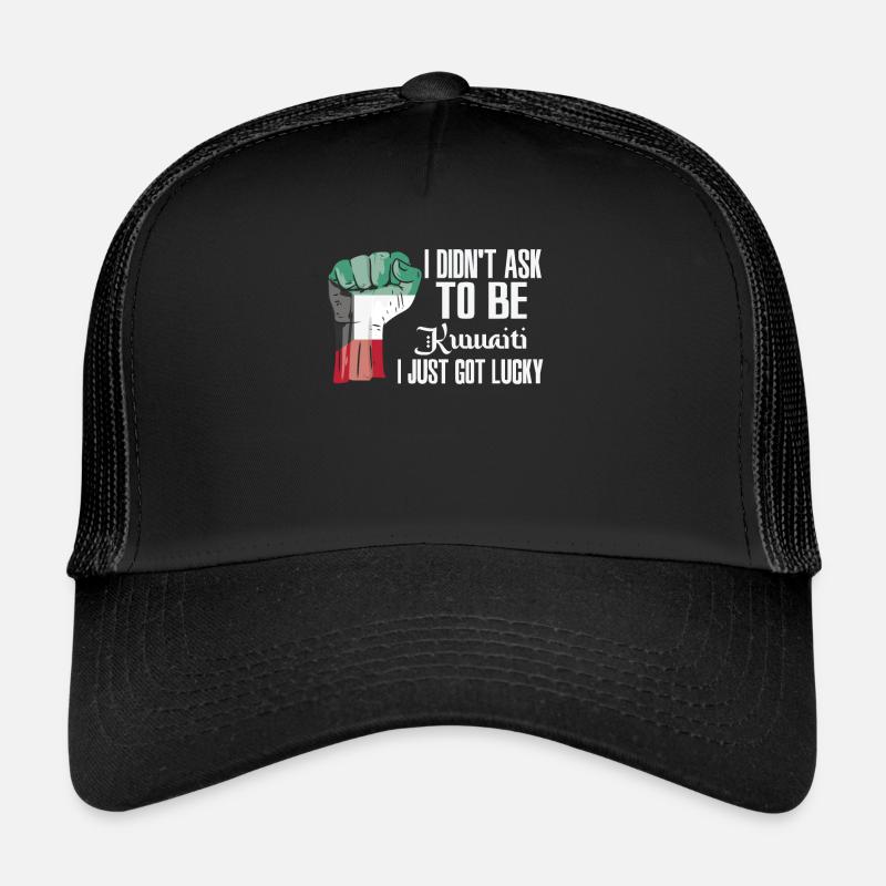 Kuwaiti Pride Kuwait Flag Grown Kuwaiti Roots Trucker Cap