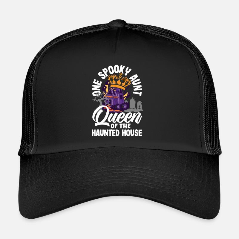 One Spooky Aunt Retro Halloween Costume Trucker Cap