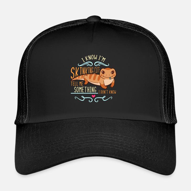 Scinques Je sais que je suis en train de skinking Scinque mignon à langue bleue Casquette trucker 