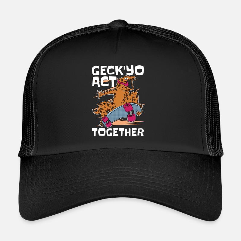 Gecko léopard 'Yo agir ensemble reptile animaux Casquette trucker 