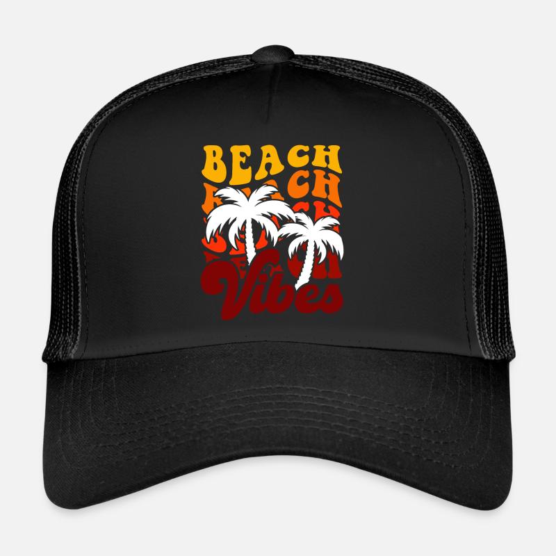 Beach Vibes - Trucker Cap - Schwarz/Schwarz