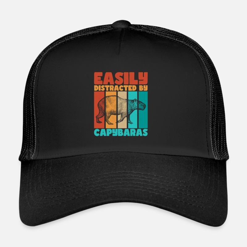 Easily Distracted By Capybaras Capibara Owner Mamm Trucker Cap