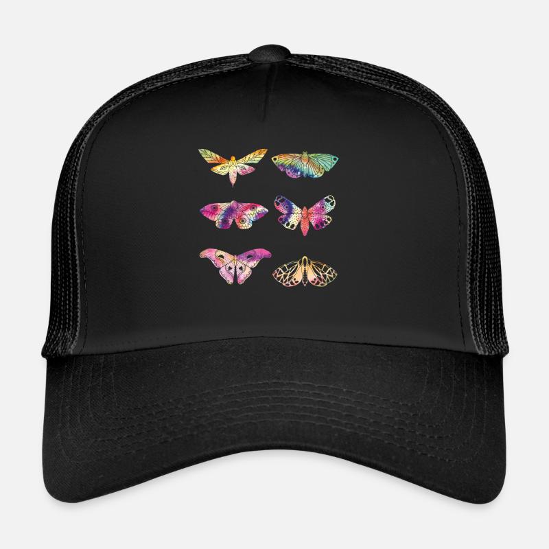 Motte TIE DYE Vintage Motten - Trucker Cap - Schwarz/Schwarz