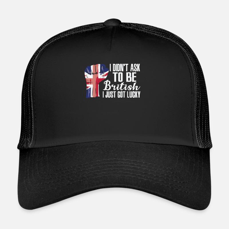 Fierté britannique Drapeau britannique cultivé - Casquette trucker  - noir/noir